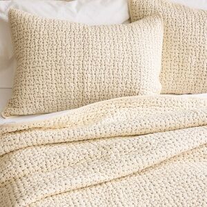 Quince Organic Cotton Hand Stitched Quilted Shams - shams only